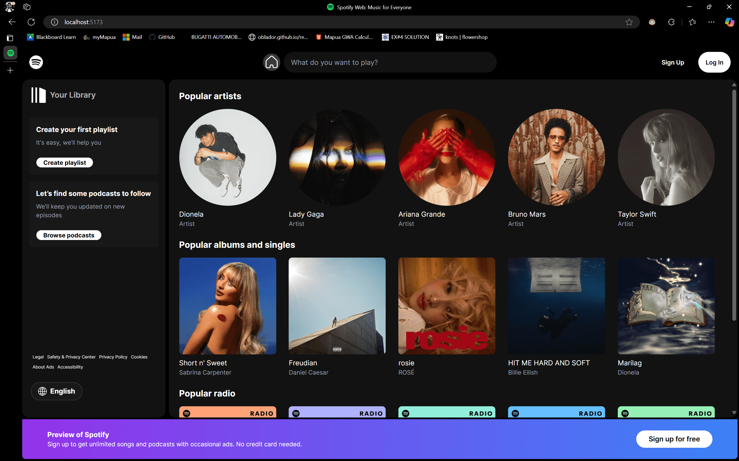 Spotify UI Clone 🎵